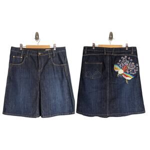 Buffalo David Bitten Dina Jean Skirt Embroidered Pocket Denim Size 32